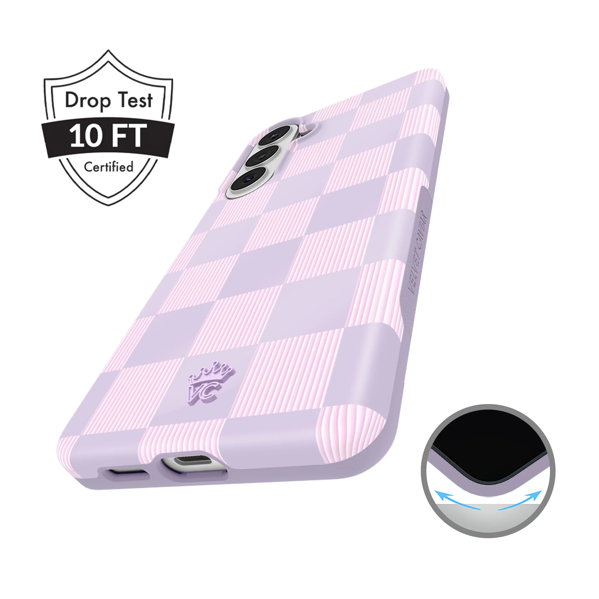 Lilac Vibe Checkered Samsung Case - Image 69