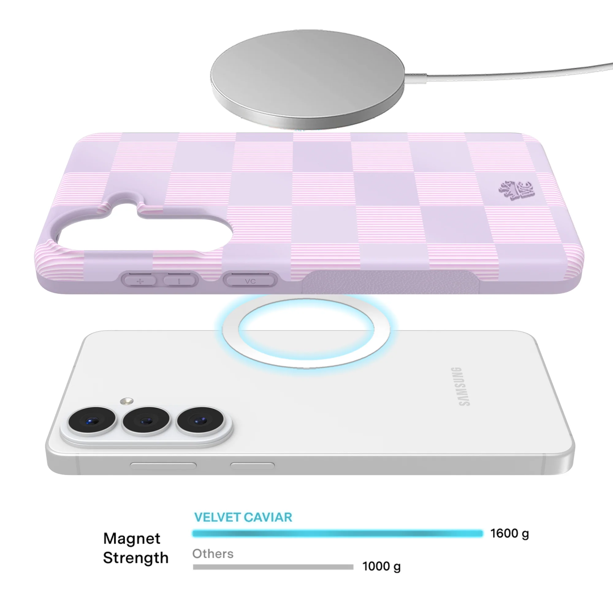Lilac Vibe Checkered Samsung Case - Image 78