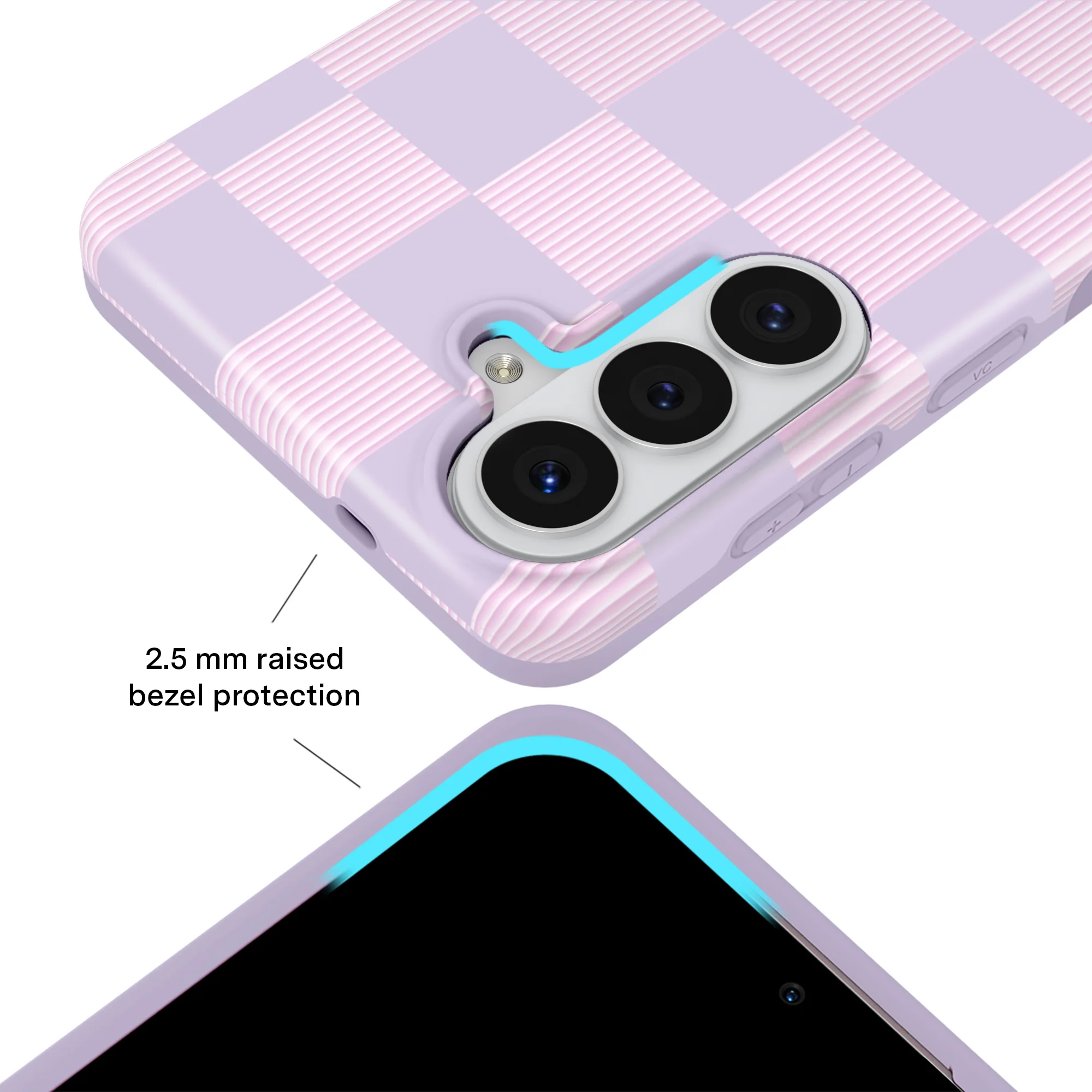 Lilac Vibe Checkered Samsung Case - Image 82