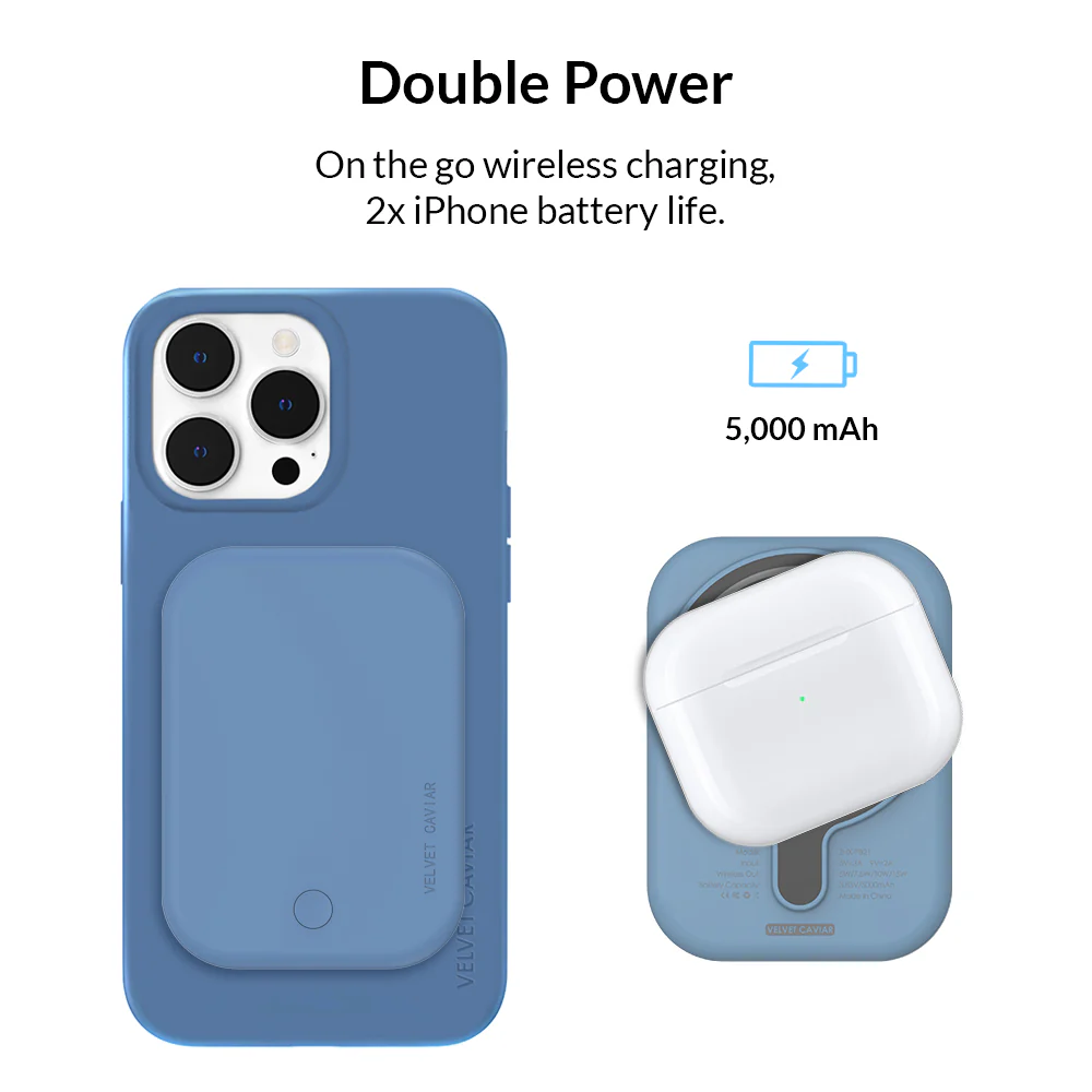 Linen Blue Portable MagSafe Charger Power Pack - Image 3