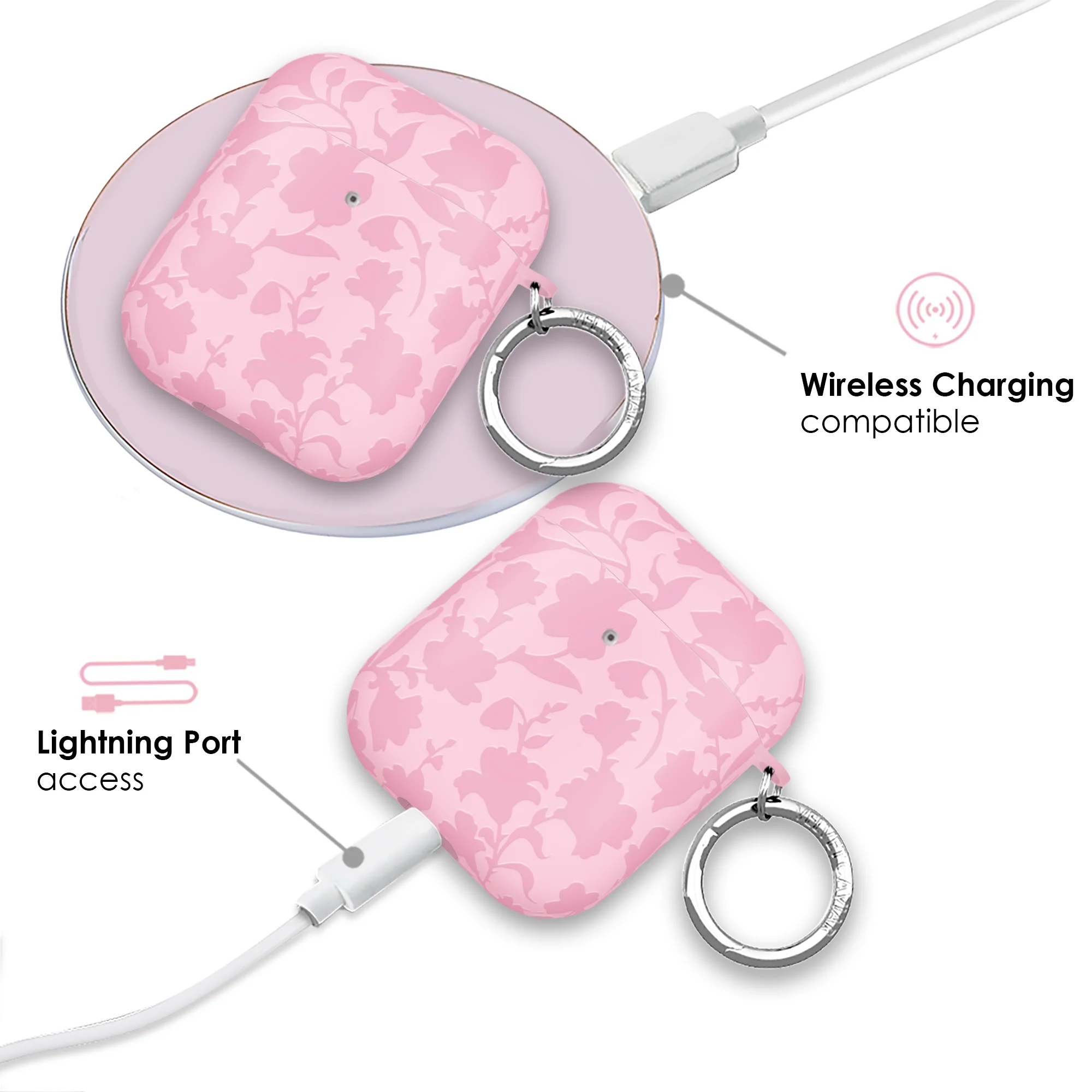 Magical Mauve Floral AirPod Case - Image 4