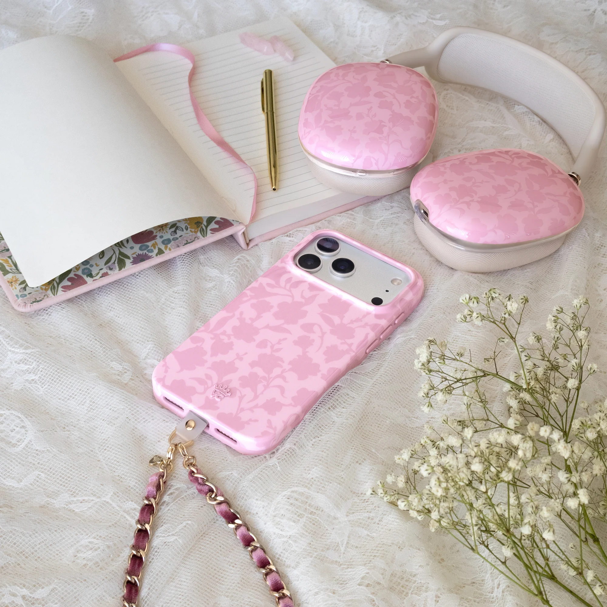 Magical Mauve Floral AirPod Max Case - Image 7