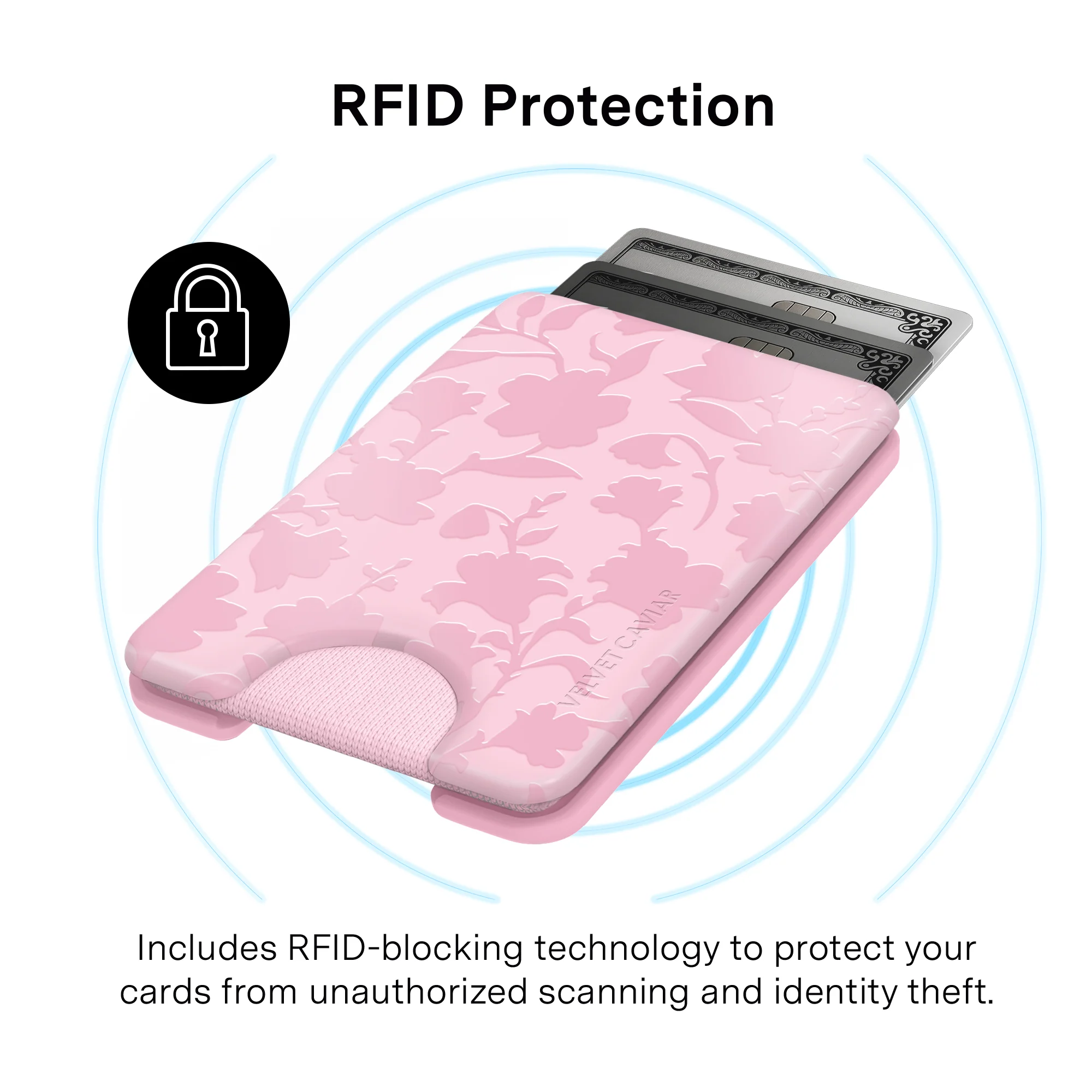 Magical Mauve Floral MagSafe Wallet - Image 3