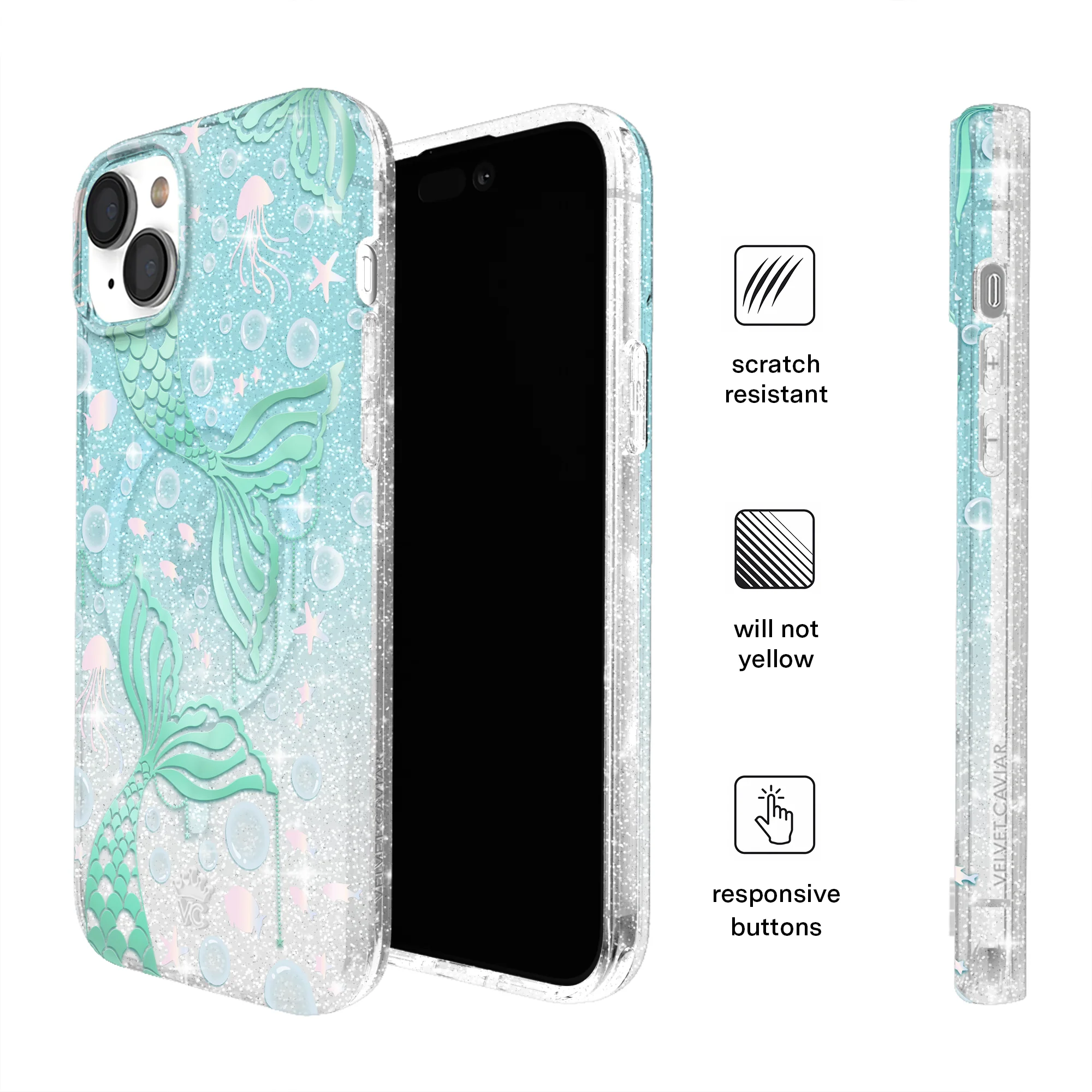 Mermaid Glitter Holo iPhone Case - Image 40