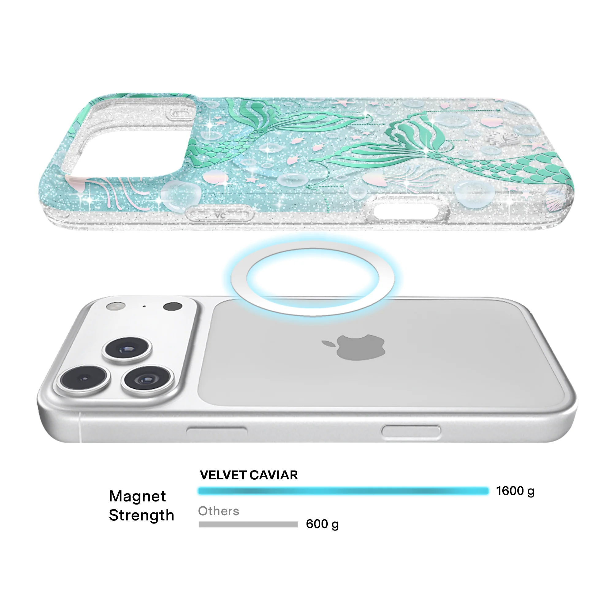 Mermaid Glitter Holo iPhone Case - Image 64