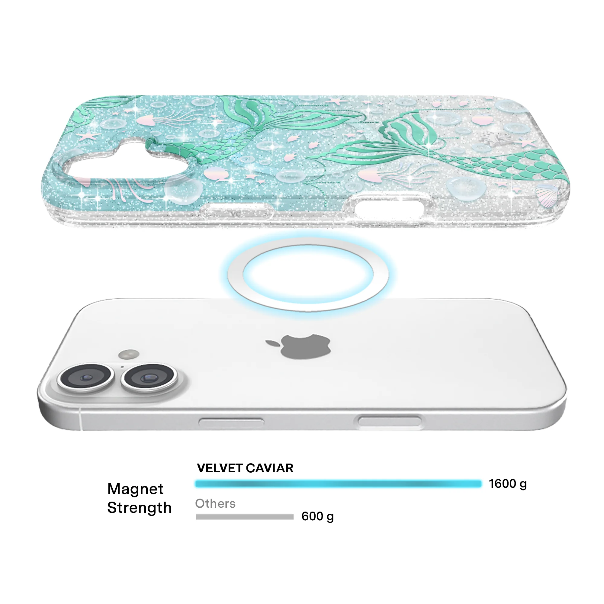 Mermaid Glitter Holo iPhone Case - Image 74