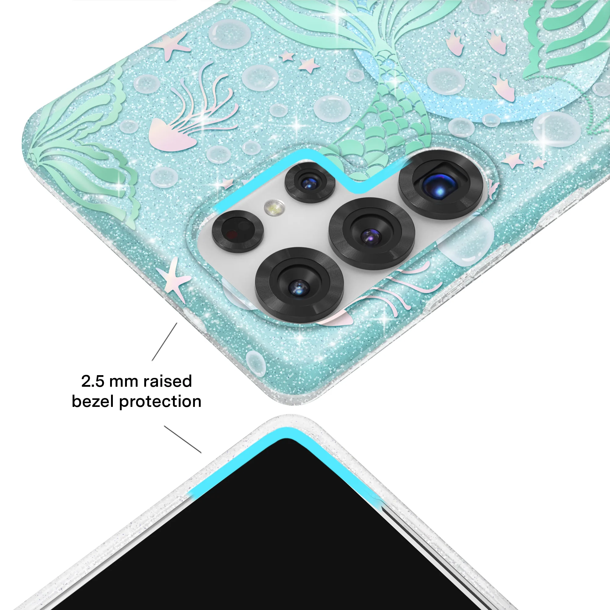 Mermaid Glitter Holo Samsung Case - Image 38