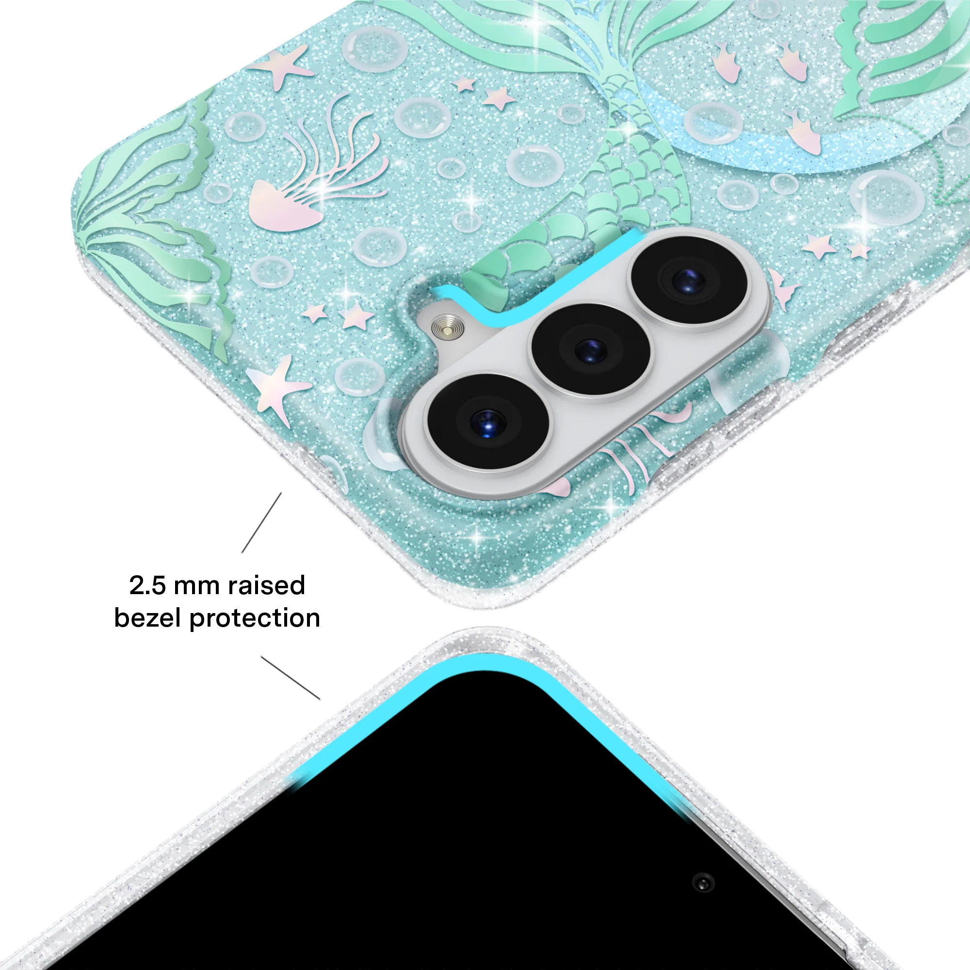 Mermaid Glitter Holo Samsung Case - Image 48