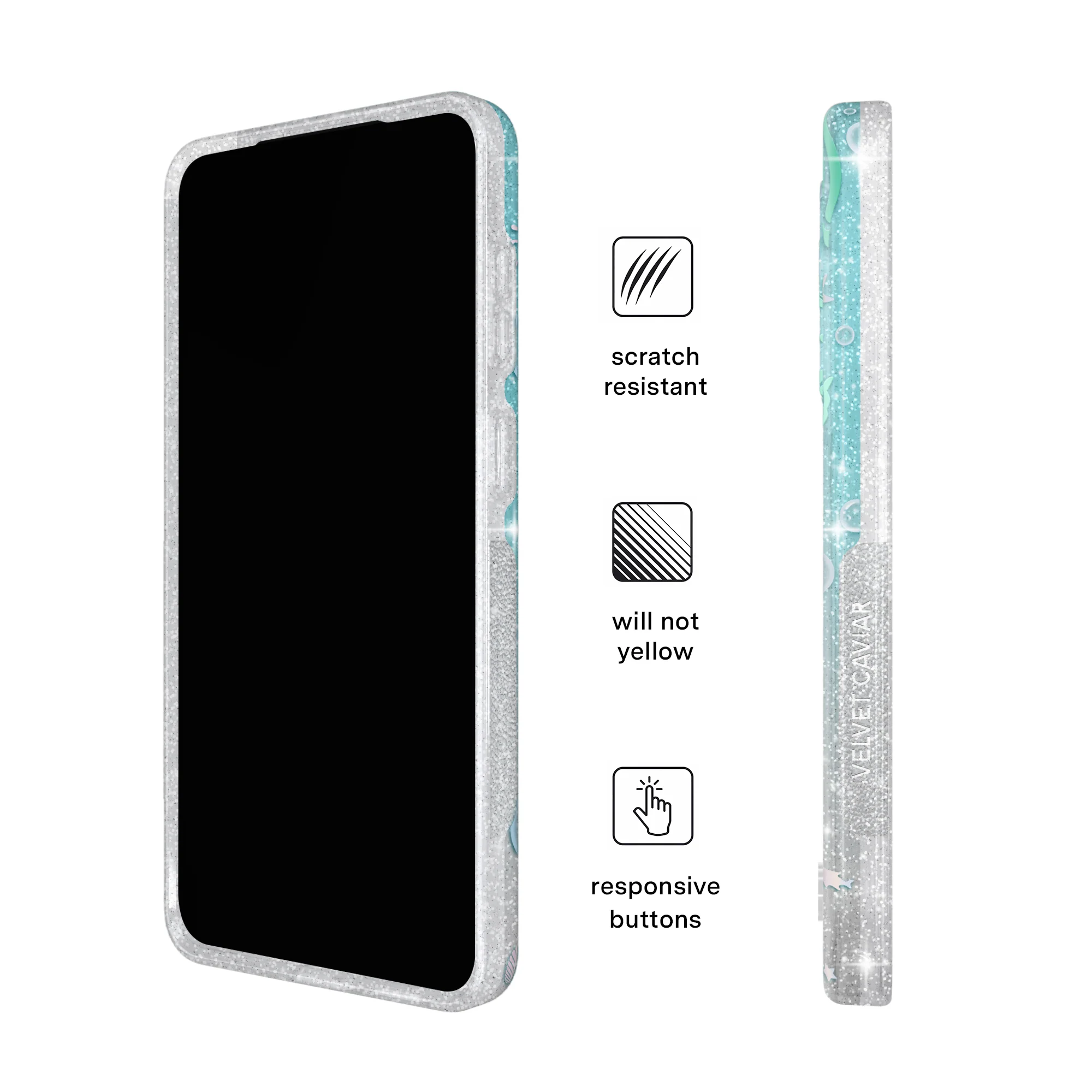 Mermaid Glitter Holo Samsung Case - Image 55