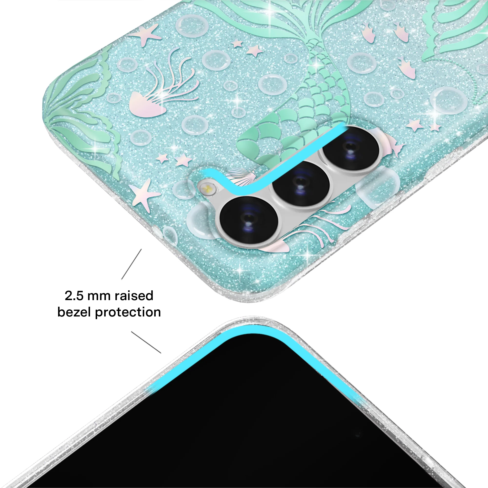 Mermaid Glitter Holo Samsung Case - Image 8