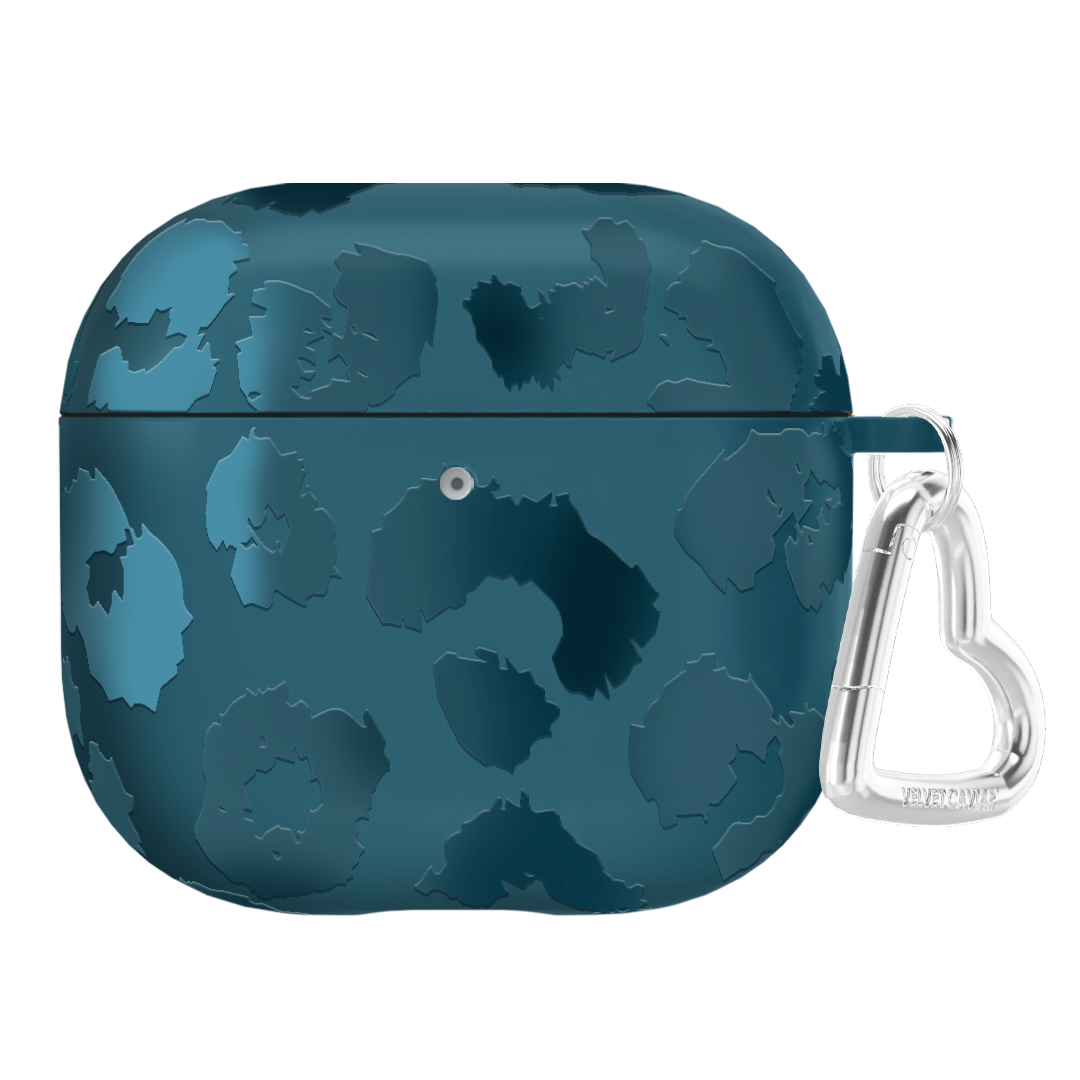 Metallic Navy Leopard AirPod Case - Image 13