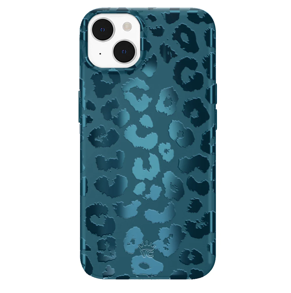 Metallic Navy Leopard iPhone Case - Image 21