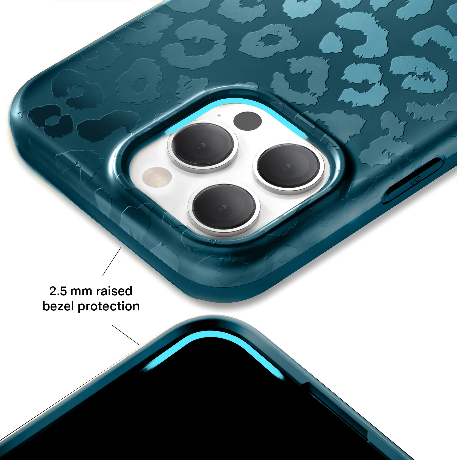 Metallic Navy Leopard iPhone Case - Image 72
