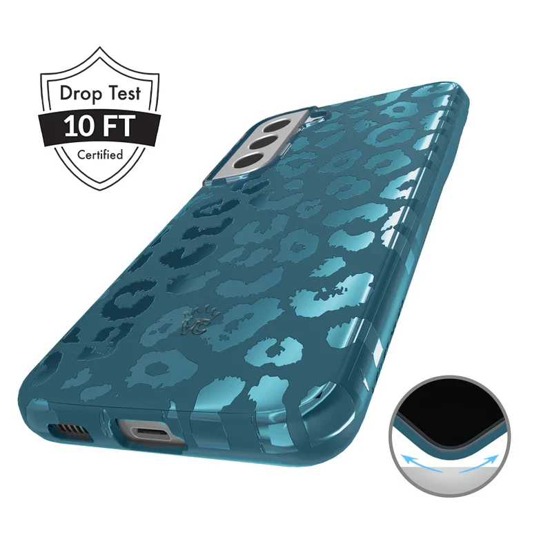 Metallic Navy Leopard Samsung Case - Image 16