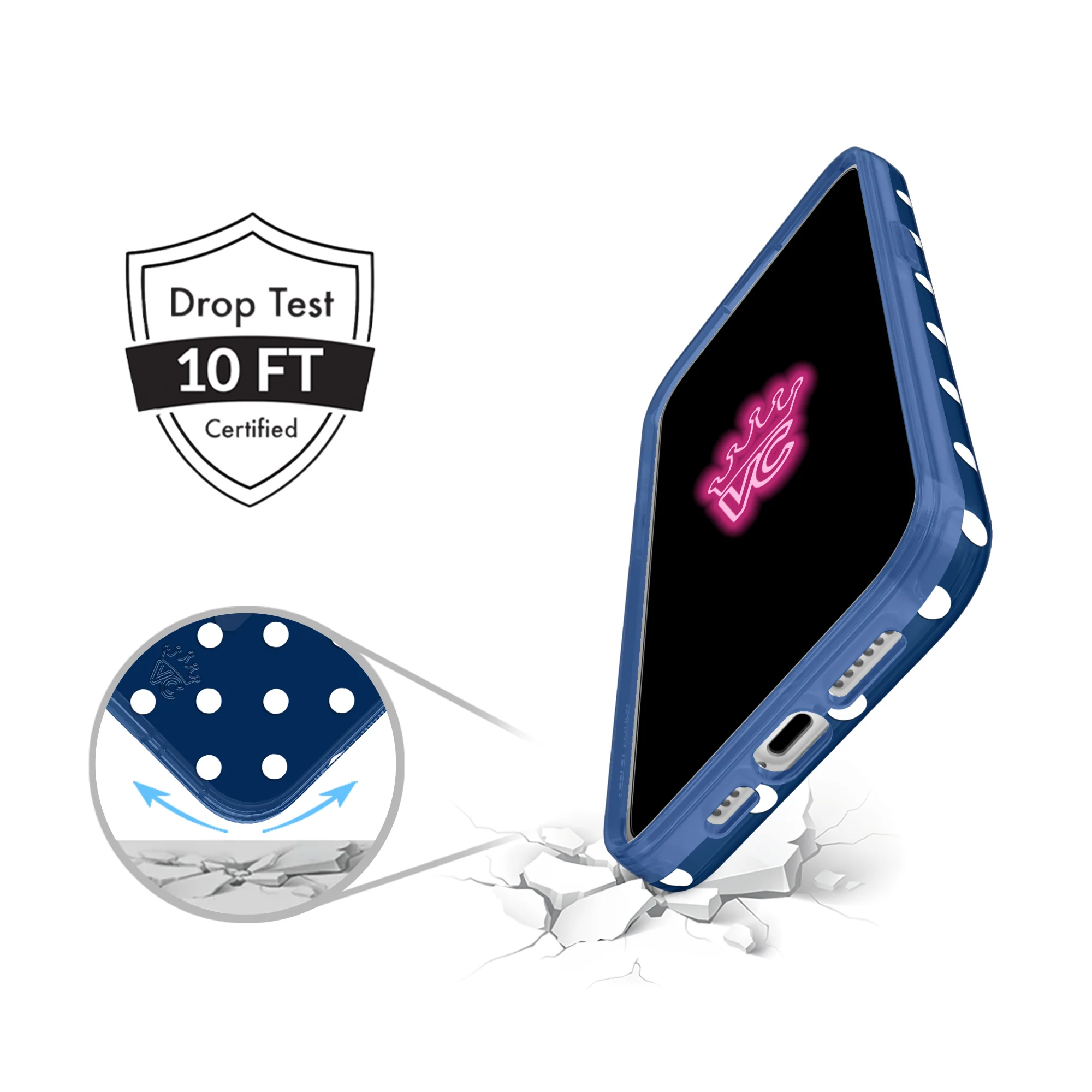 Midnight Polka Dot iPhone Case - Image 2