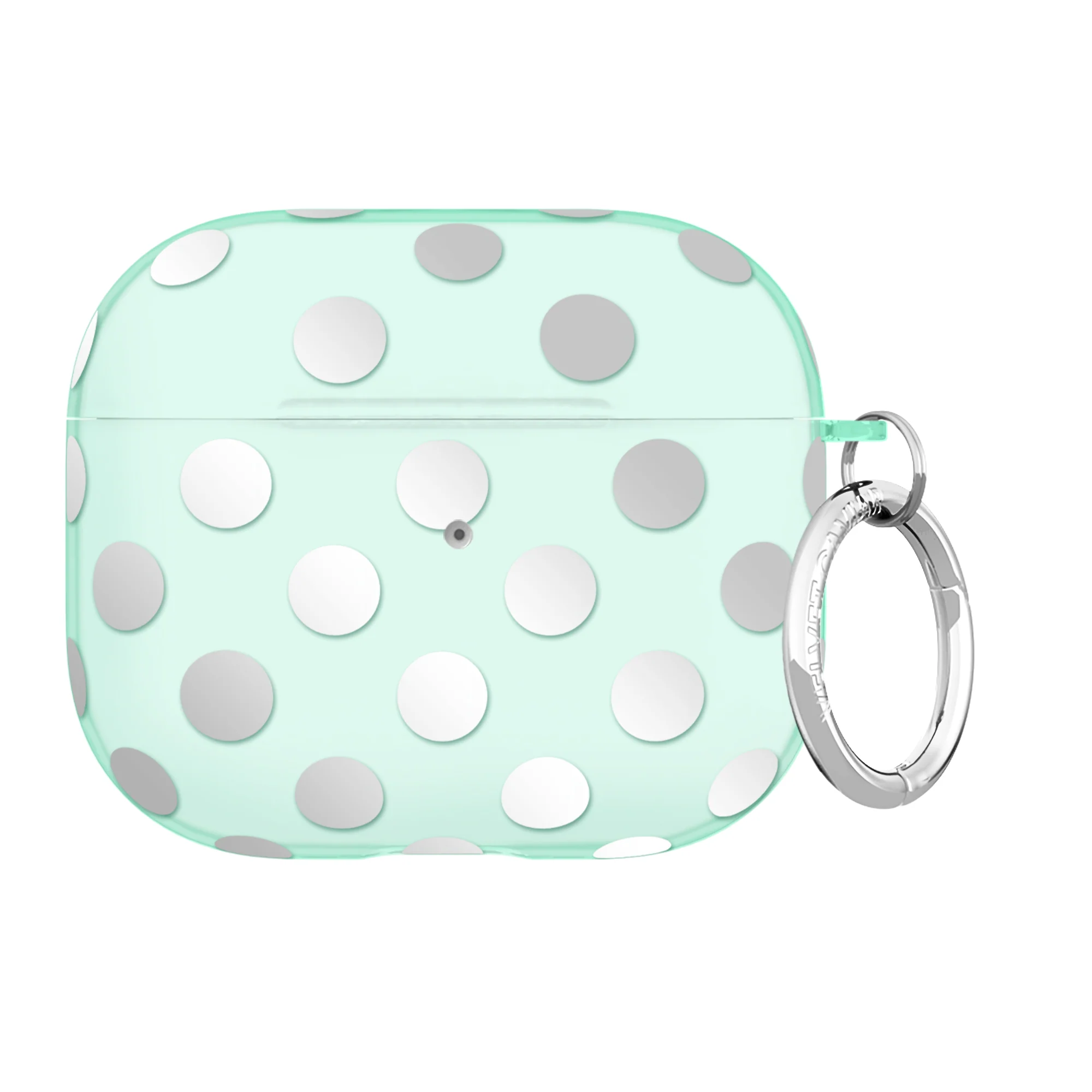 Mint Chrome Polka Dot AirPod Case - Image 13