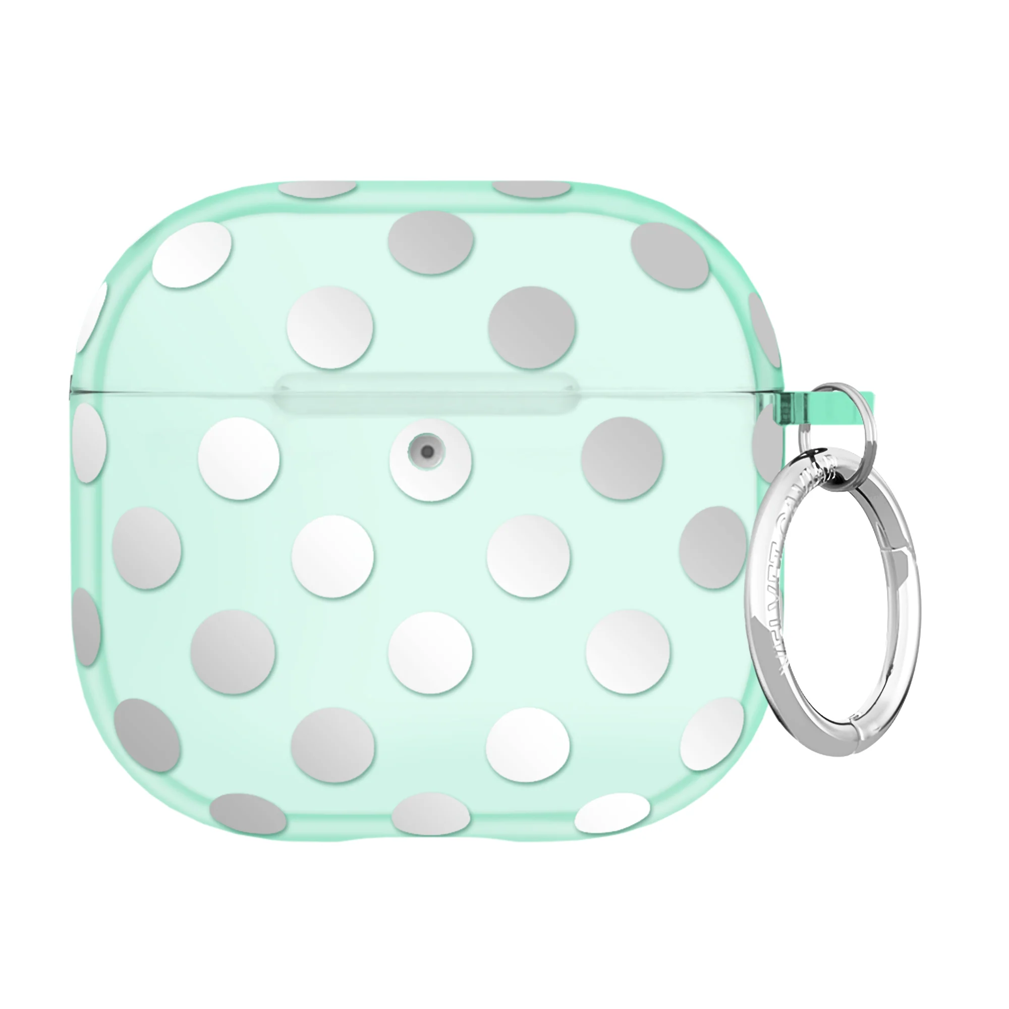 Mint Chrome Polka Dot AirPod Case - Image 19