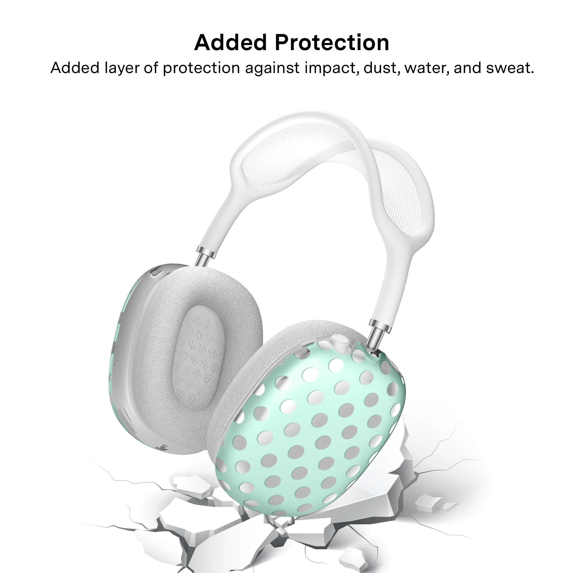Mint Chrome Polka Dot AirPod Max Case - Image 5