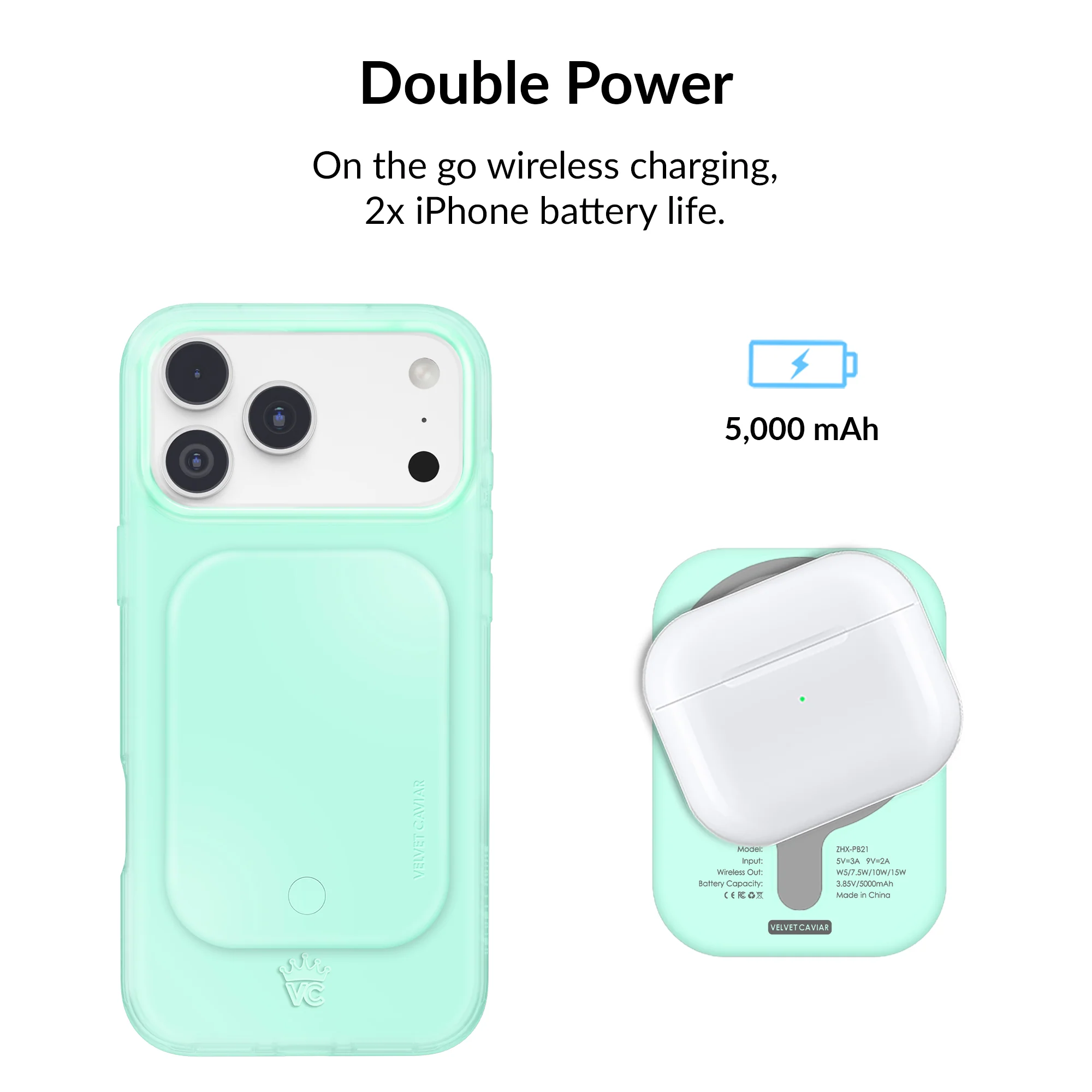 Mint Jelly Portable MagSafe Charger Power Pack - Image 4