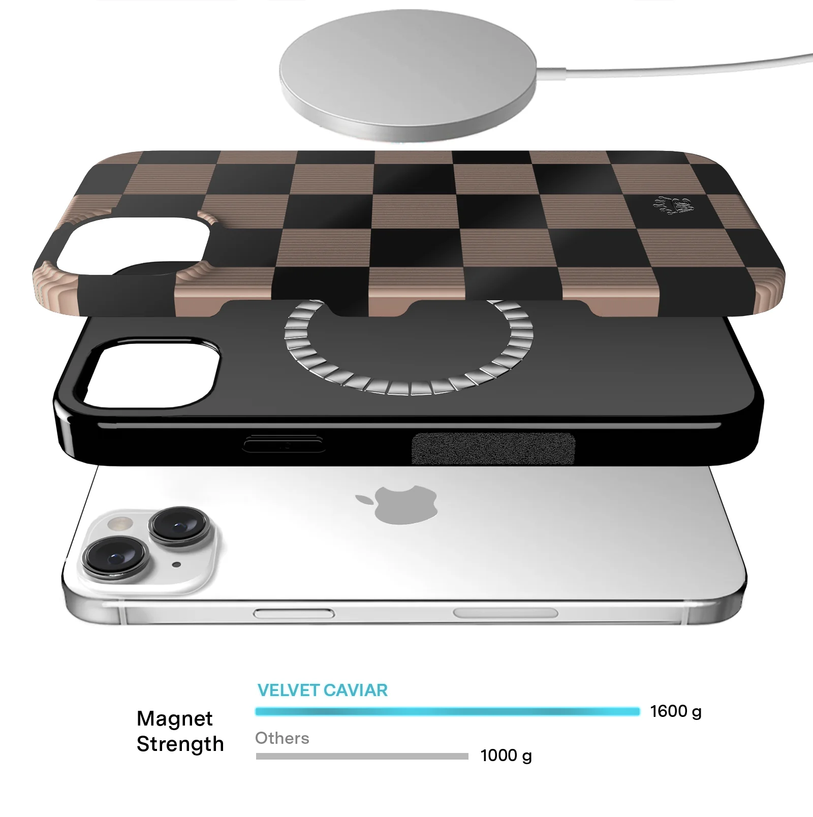 Mocha Vibe Checkered iPhone Case - Image 43