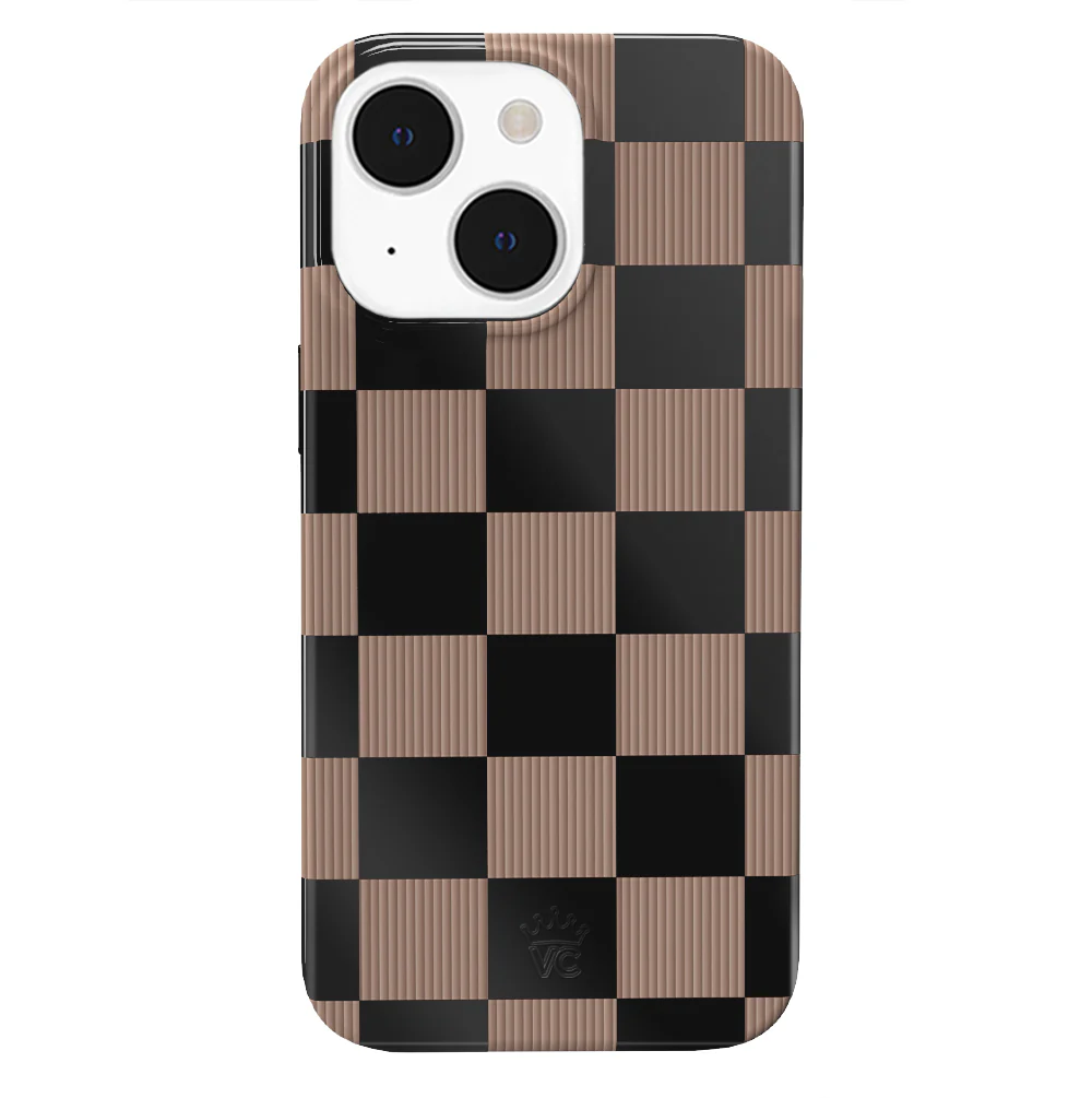 Mocha Vibe Checkered iPhone Case - Image 46