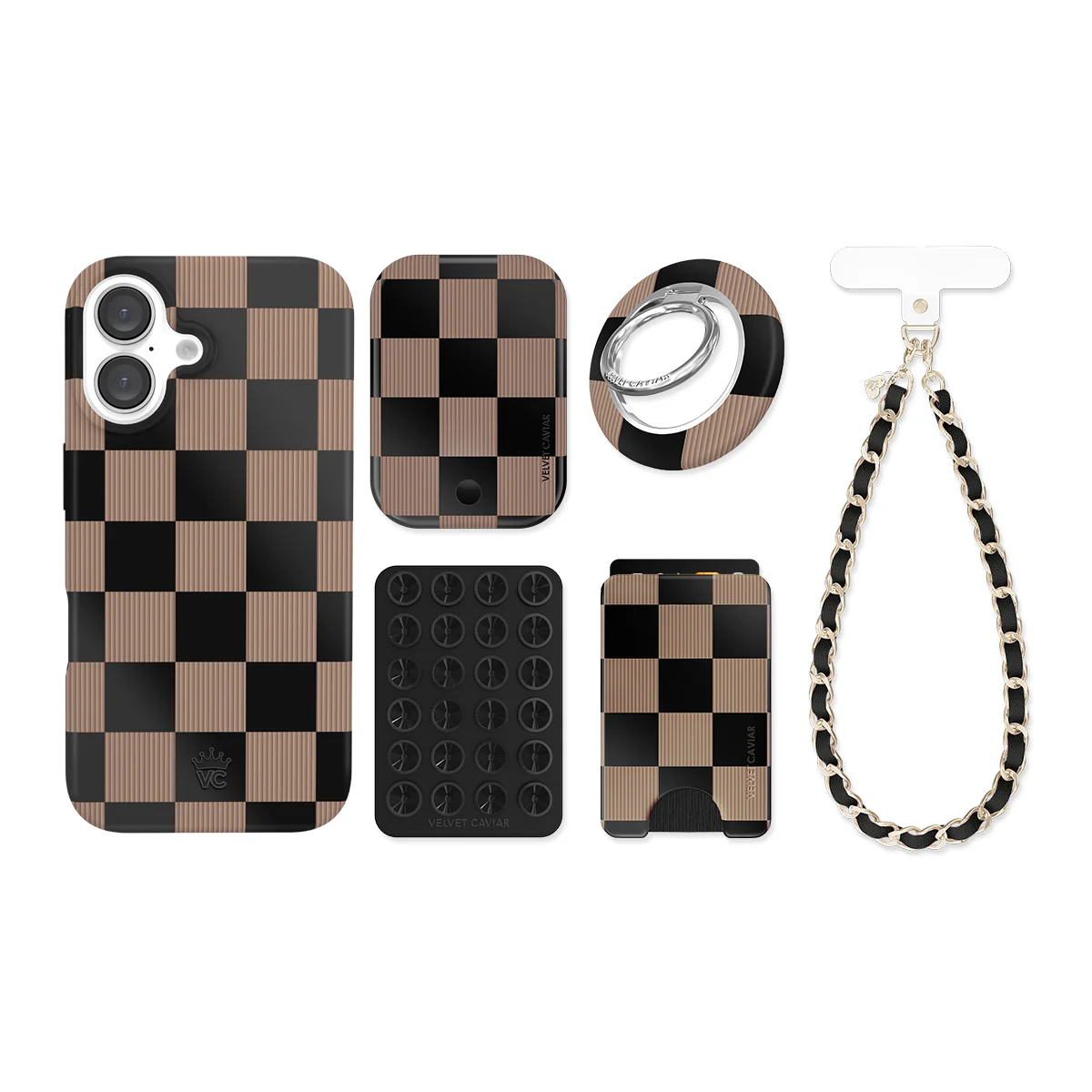 Mocha Vibe Checkered iPhone Bundle Set - Image 5