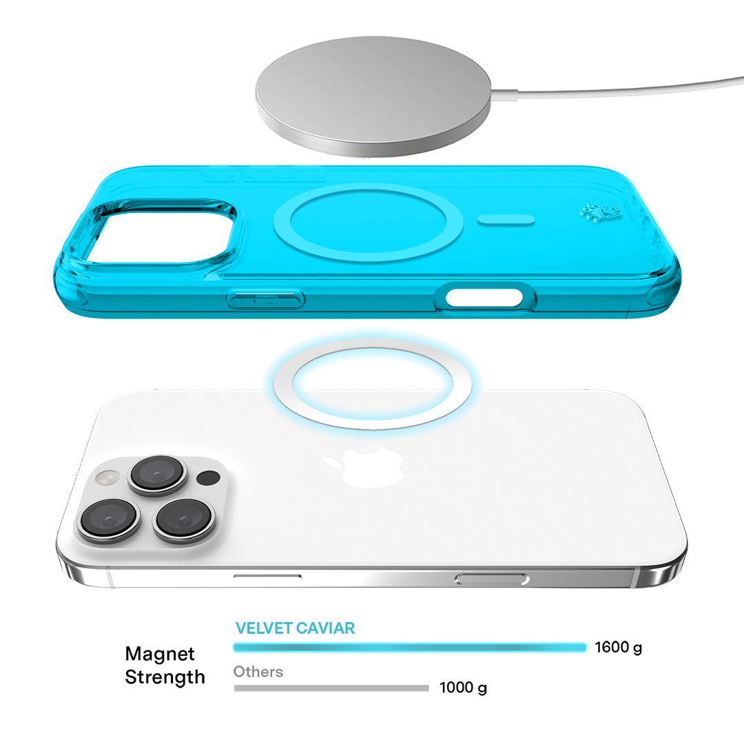 Neon Blue Clear iPhone Case - Image 124