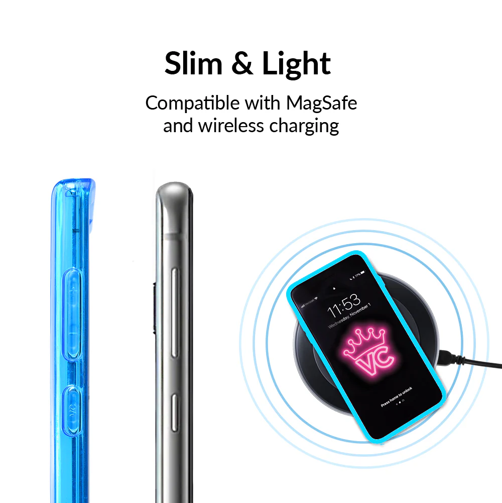 Neon Blue Clear Samsung Case - Image 60