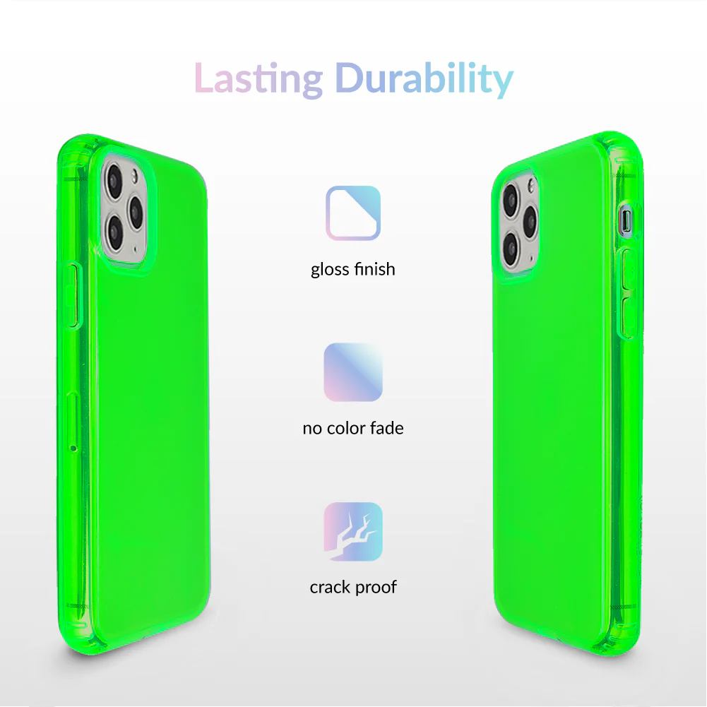 Neon Green Clear iPhone Case - Image 35