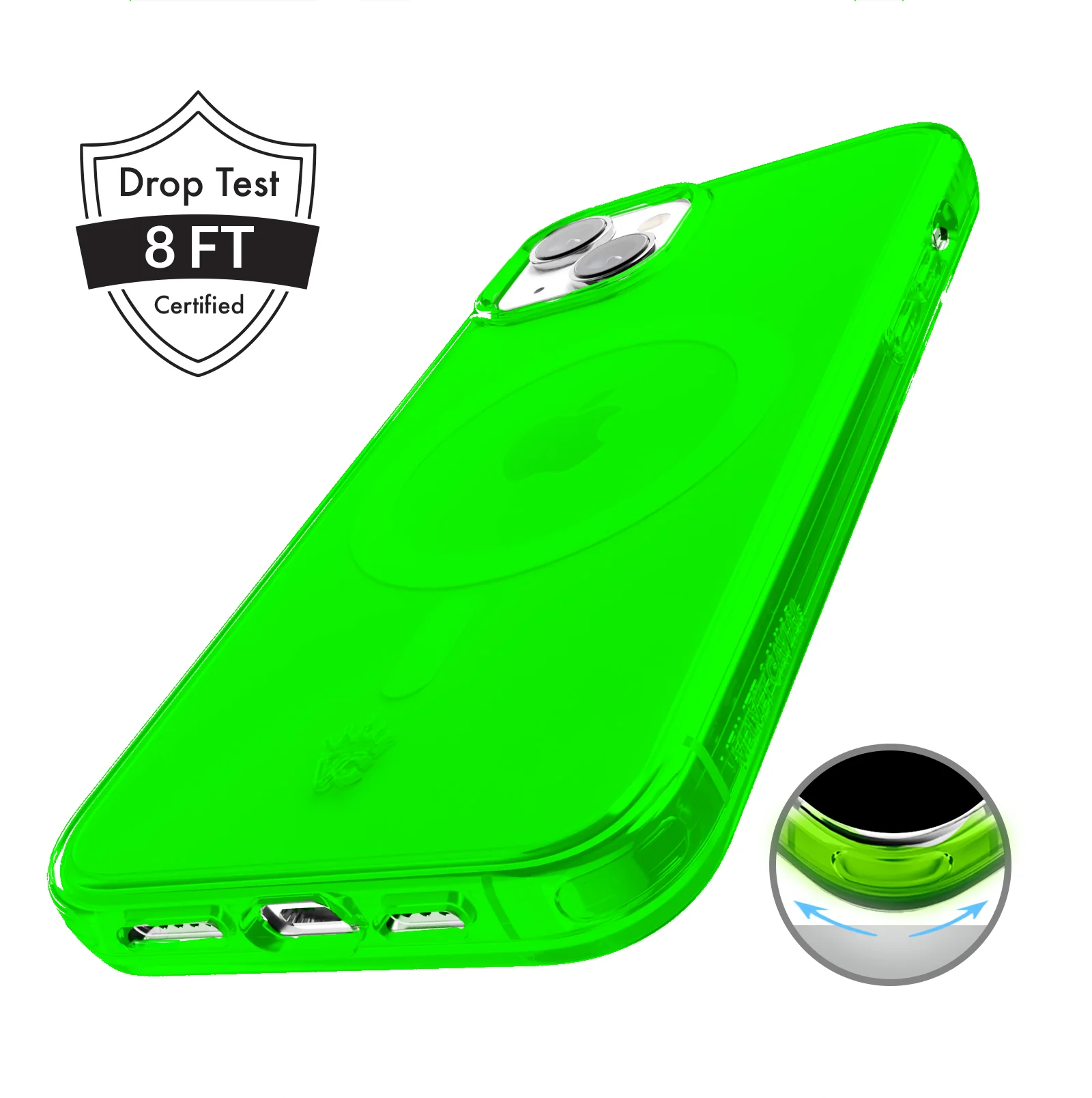 Neon Green Clear iPhone Case - Image 63
