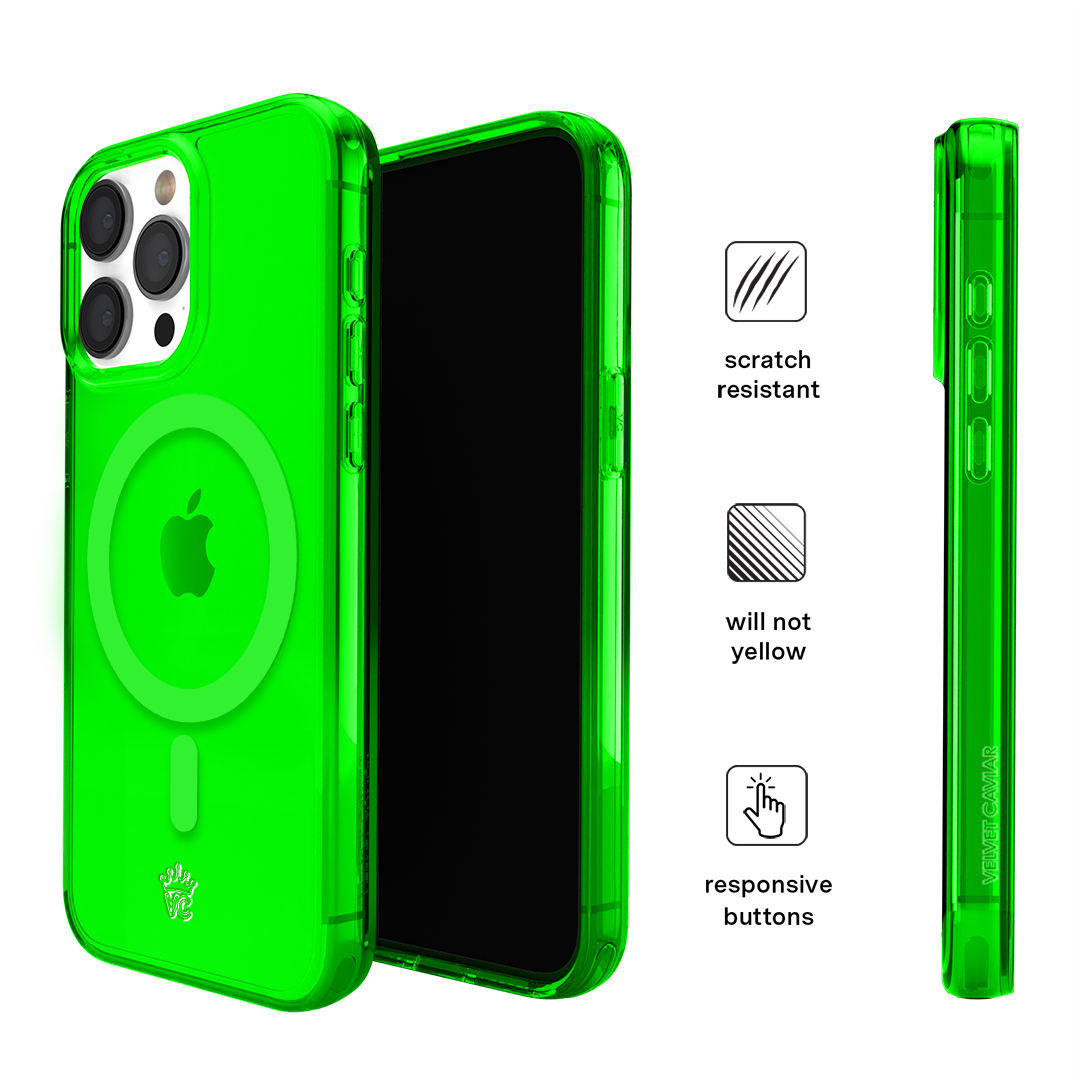 Neon Green Clear iPhone Case - Image 94