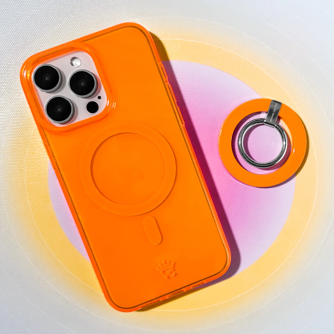 Neon Orange Clear iPhone Case - Image 113