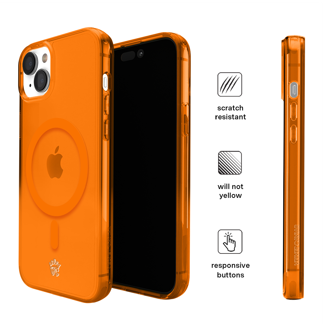 Neon Orange Clear iPhone Case - Image 141