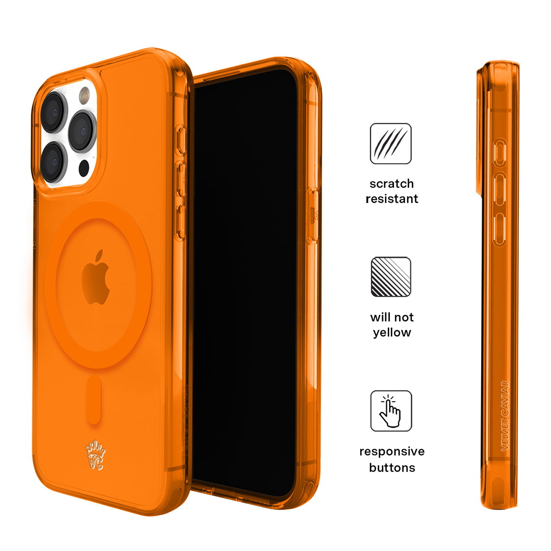Neon Orange Clear iPhone Case - Image 147