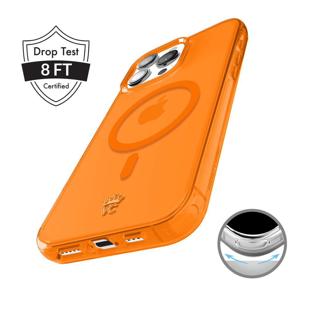 Neon Orange Clear iPhone Case - Image 158