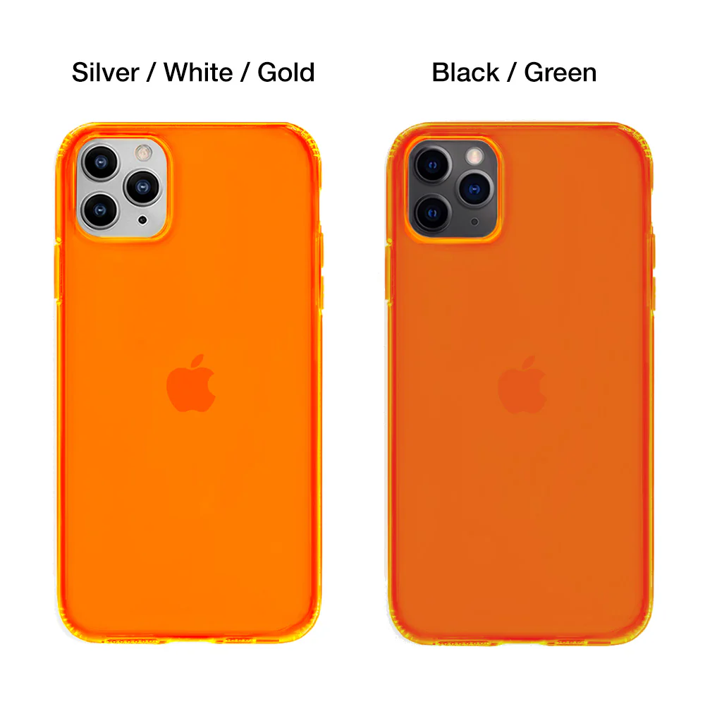Neon Orange Clear iPhone Case - Image 28