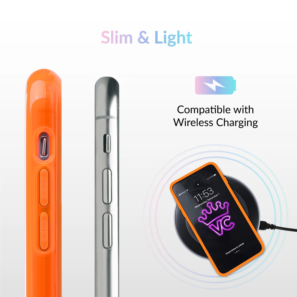 Neon Orange Clear iPhone Case - Image 48