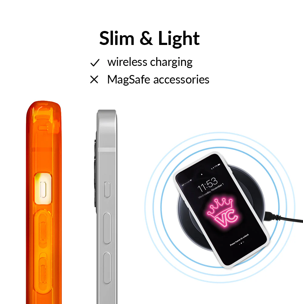 Neon Orange Clear iPhone Case - Image 68