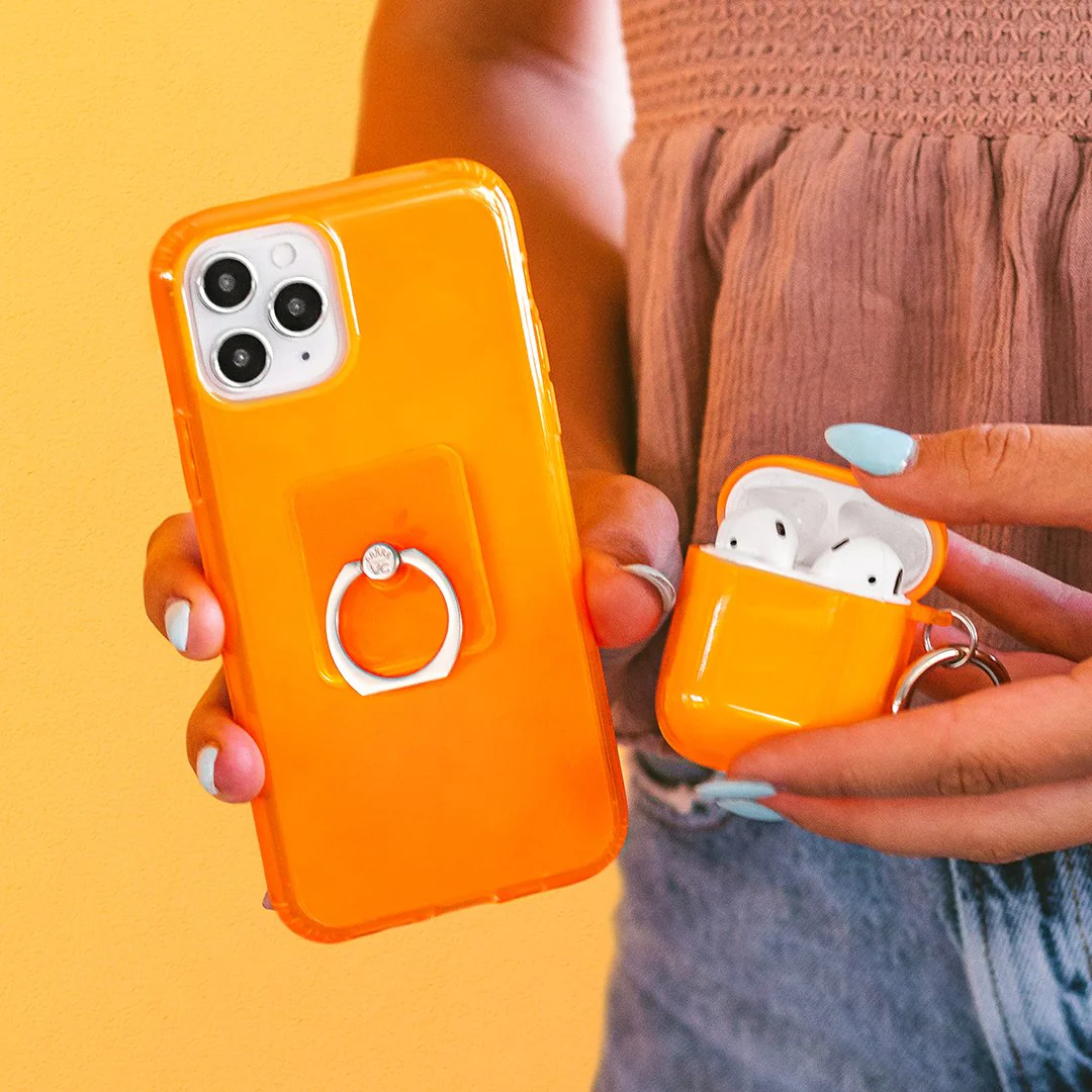 Neon Orange Clear iPhone Case - Image 77