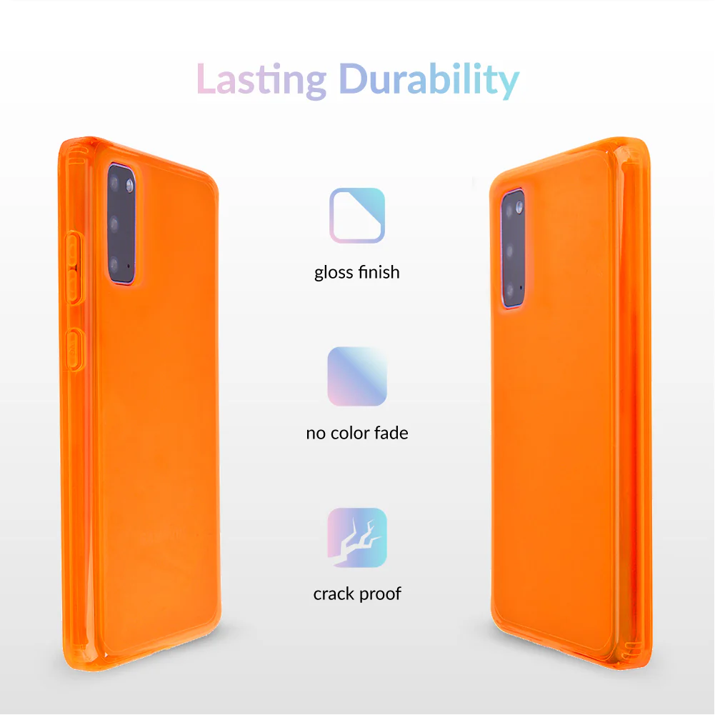 Neon Orange Clear Samsung Case - Image 11