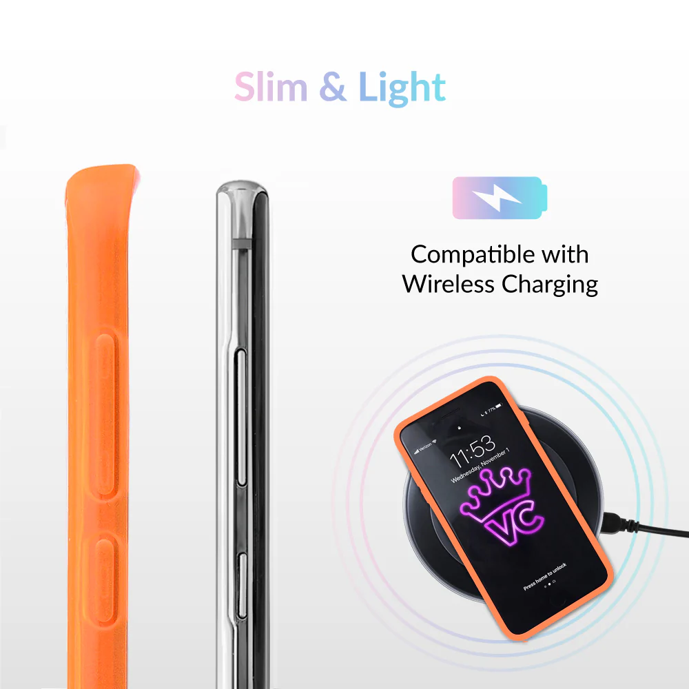 Neon Orange Clear Samsung Case - Image 18