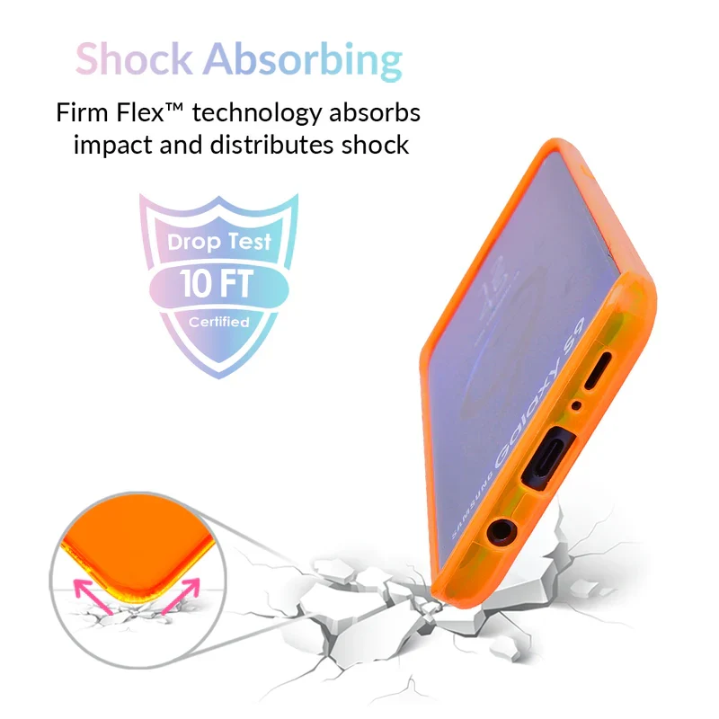 Neon Orange Clear Samsung Case - Image 36