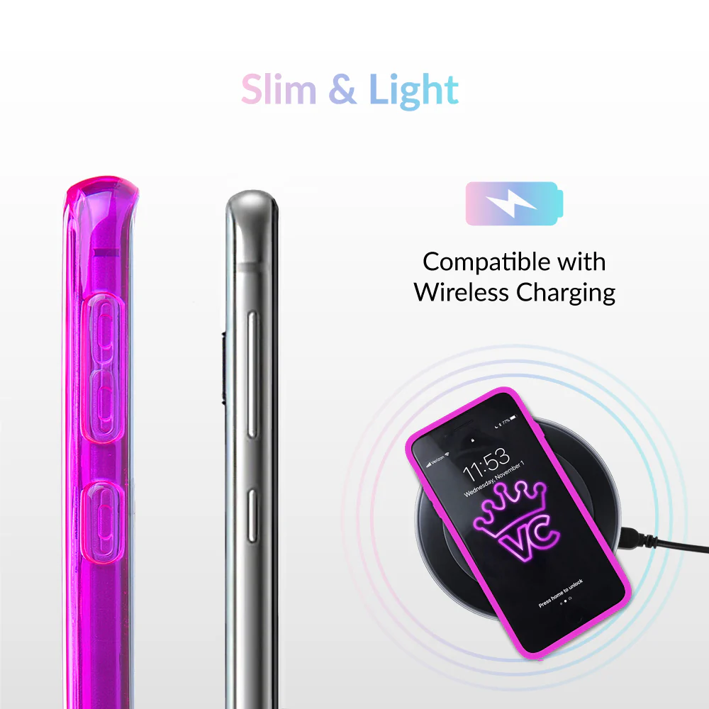 Neon Purple Clear Samsung Case - Image 50