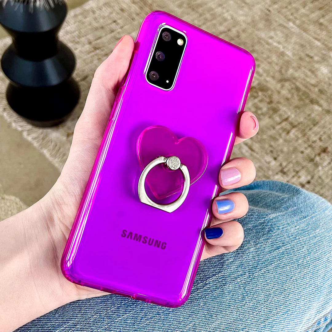Neon Purple Clear Samsung Case - Image 8