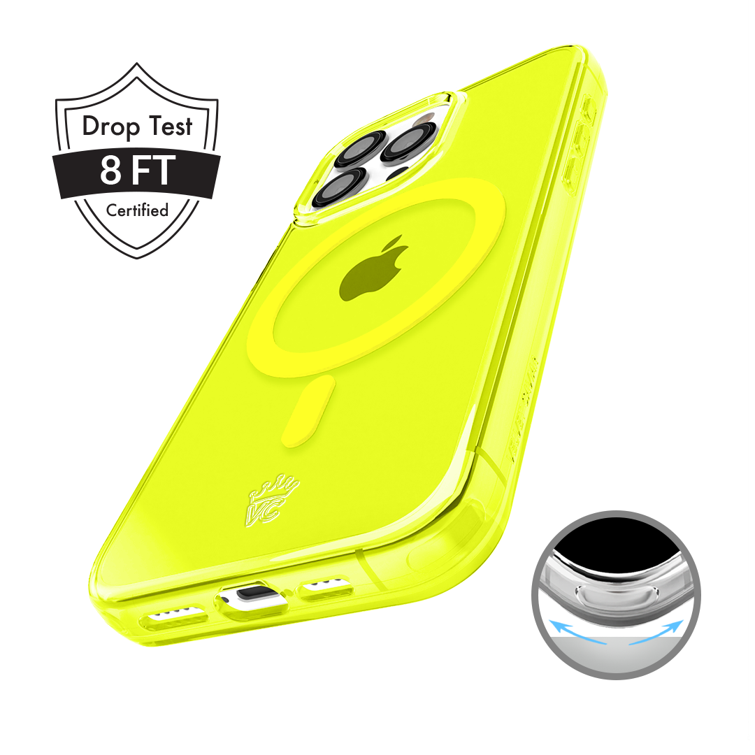 Neon Yellow Clear iPhone Case - Image 116