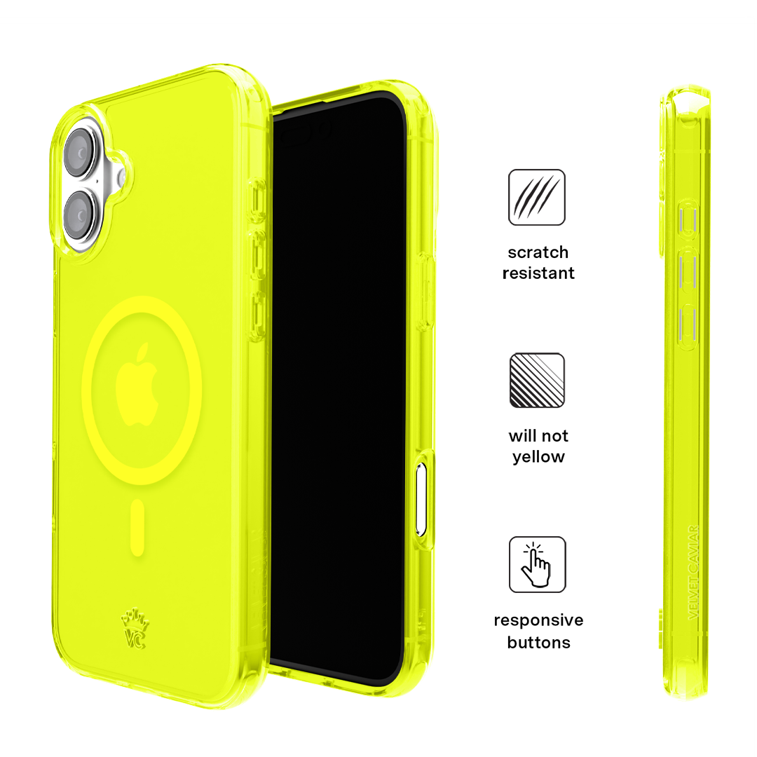 Neon Yellow Clear iPhone Case - Image 165