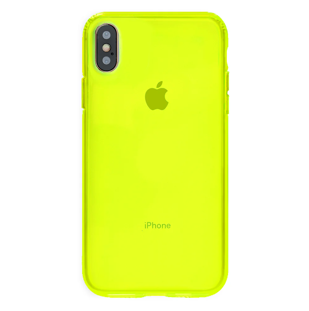 Neon Yellow Clear iPhone Case - Image 41