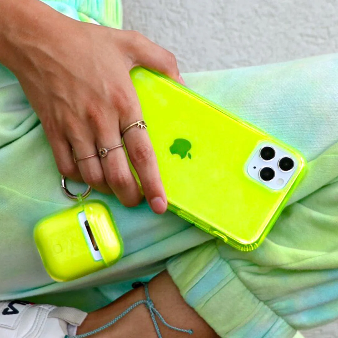 Neon Yellow Clear iPhone Case - Image 65