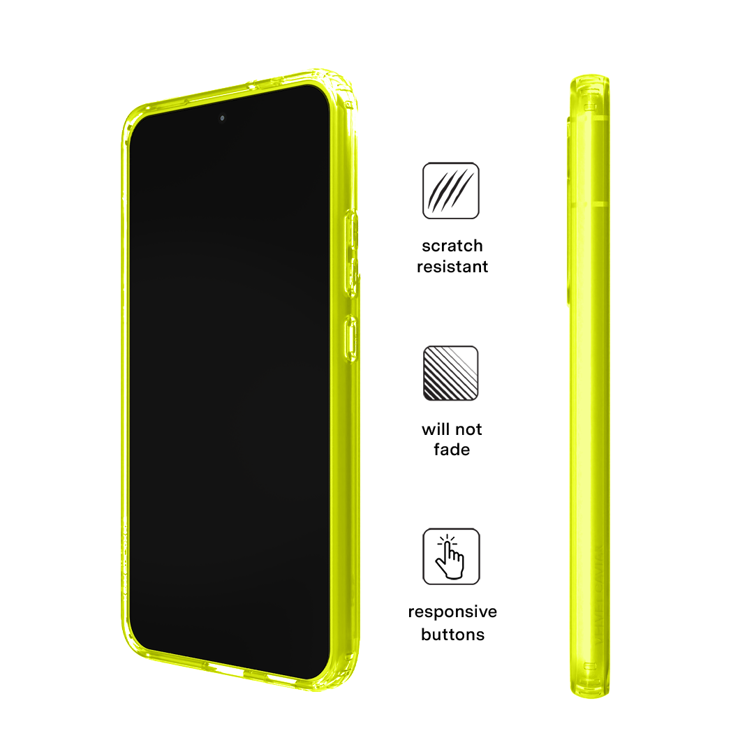 Neon Yellow Clear Samsung Case - Image 137