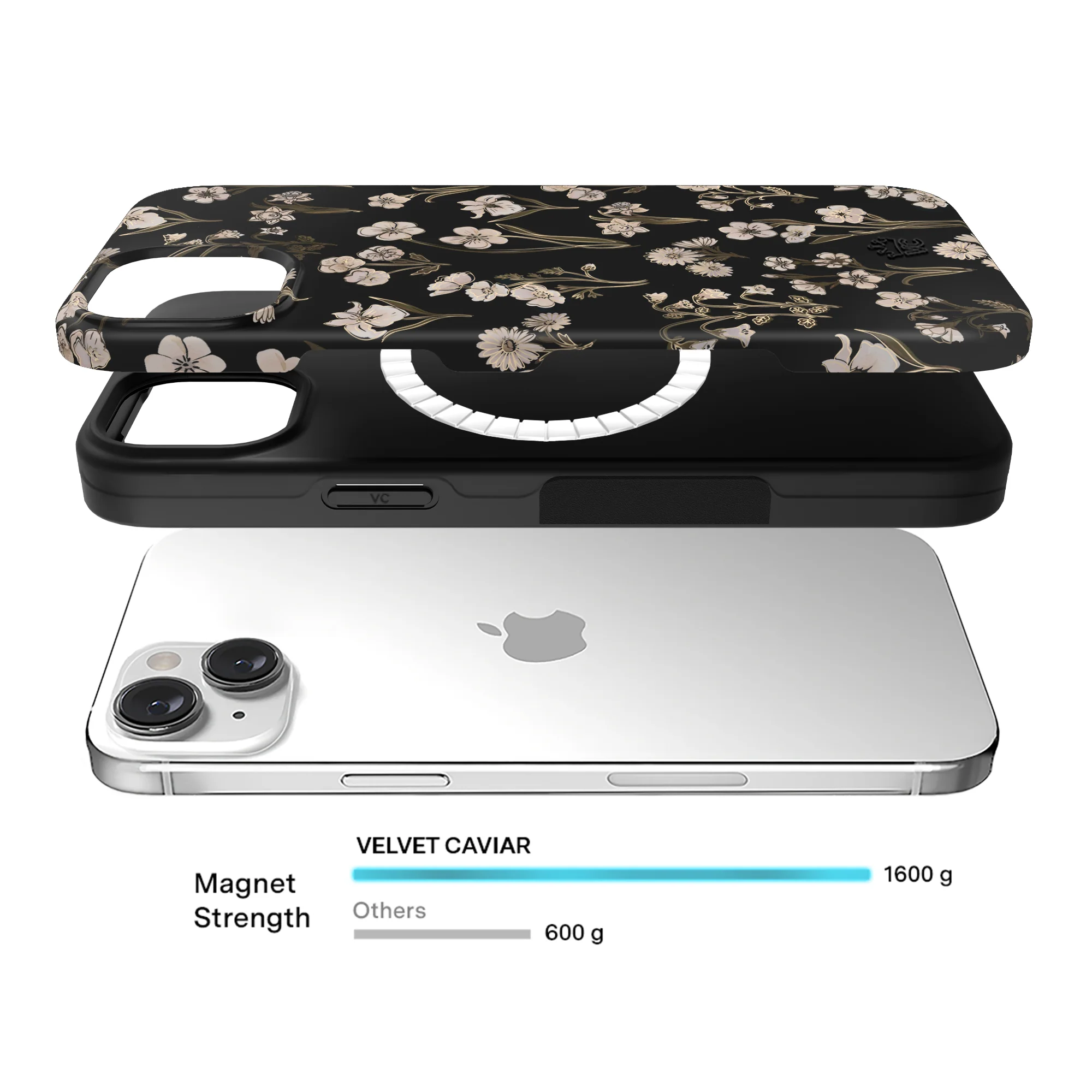 Nightbloom Gold Chrome Floral iPhone Case - Image 24